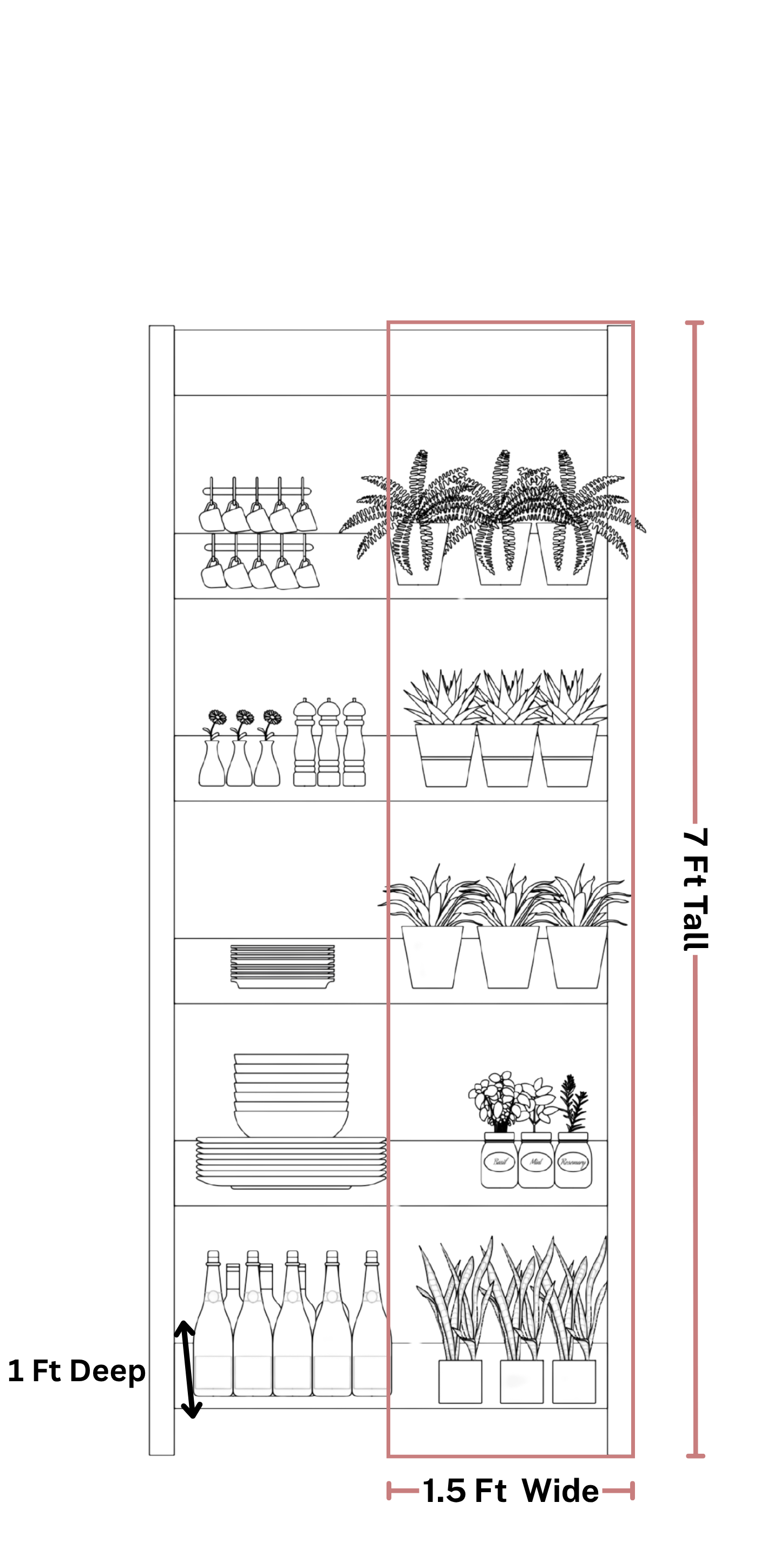 Half Cabinet Display - Three Month Rental